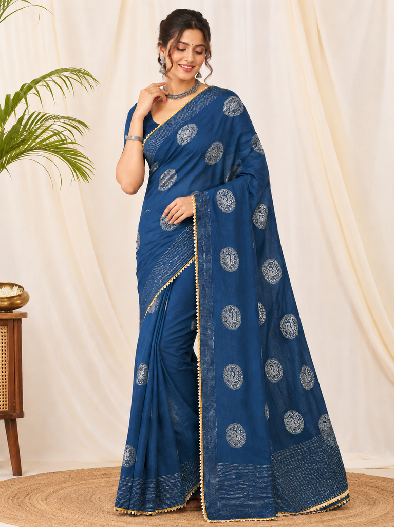 Handloom cotton silk saree